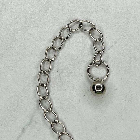 Silver Tone Rhinestone Chain Link Belt OS One Size - Picture 11 of 11